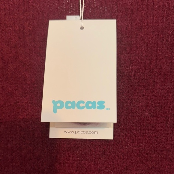 Classic Red Crewneck Sweater with Ribbed Details- alpaca and wool blend. - Picture 5 of 9